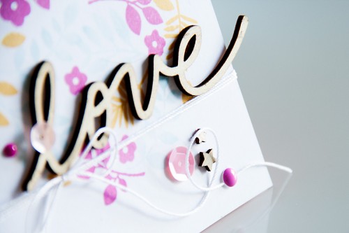 Shaped Stamping - Paper Smooches Love Card