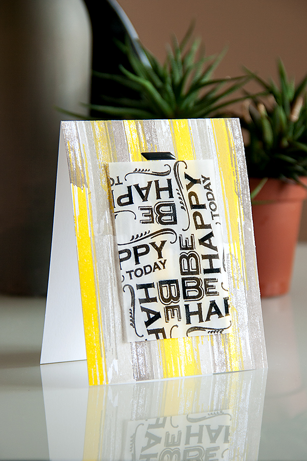 Yana Smakula | Pinterest Inspired #41 Grey & Yellow Brushstroke Backrground Card with a modern twist