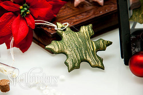 Yana Smakula | Embossed Clay Holiday Ornaments using Spellbinders embossing folder and polymer clay #diy #ornaments #embossing #clay 