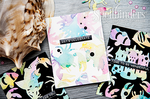 Yana Smakula | Watercolor die cuts and backgrounds. Video #spellbinders #diecutting #clearsnap #mamaelephant