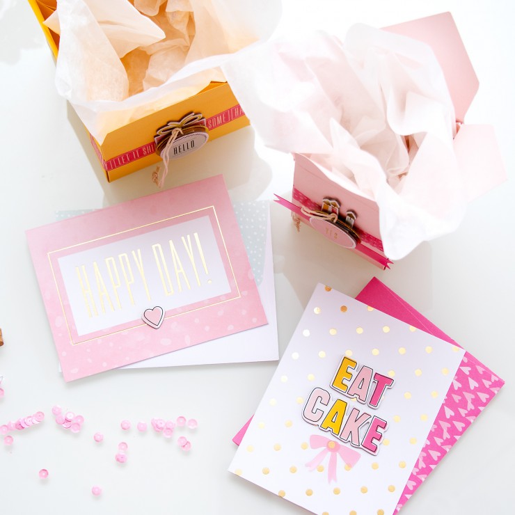Yana Smakula | Gossamer Blue June 2015 Kits - Bithday Cards and Gift Packaging
