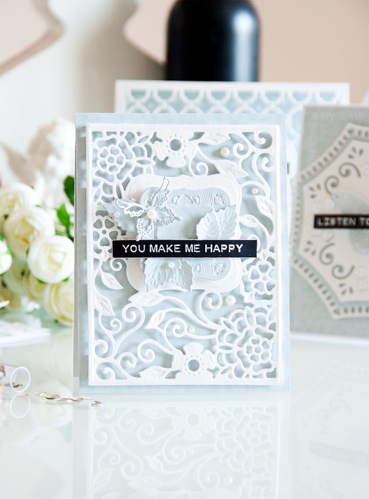 Yana Smakula | Spllbinders You Make Me Happy Card featuring Tudor Rose Card Front S4-502, Labels One S4-161, Gold Labels One S4-423, Jewel Flowers and Flourishes S5-143
