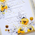 Yana Smakula | Simple Embossed Sentiments for Cards with Spellbinders dies and Altenew Stamps | Video tutorial