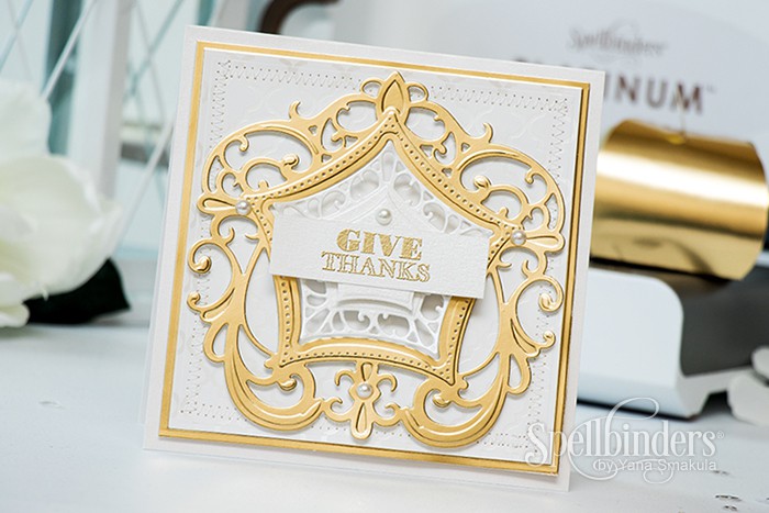 Spellbinders | Give Thanks Card using S4-565 Labels Forty Eight and S6-044 Label 48 Decorative Elements dies