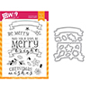 Wplus9 Be Merry Clear Stamp and Die Combo 