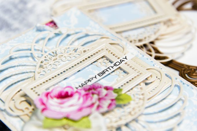Spellbinders | Layered Dimensional Die Cutting Series. Episode #1 - Birthday Card featuring Venise Lace collection 