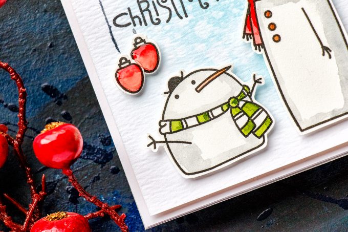 Paper Smooches | Christmas in July! Merry Christmas Watercolor Card. Blog Hop + Giveaway