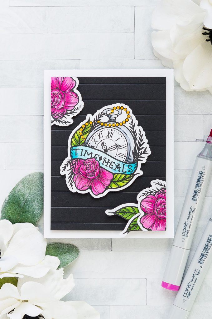 Spellbinders | Time Heals Sympathy/Encouragement Card with Stephanie Low's Inked Messages #spellbinders #stamping #inkedmessages #cardmaking #copiccoloring #sympathycard