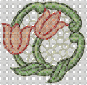 Схема для вишивки - тюльпани