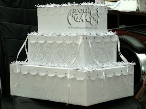Весільна коробка-торт для листівок (частина друга)