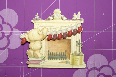 Новорічна листівка Christmas Fireplace (Fizzy Moon Festive Fun – Decoupage)