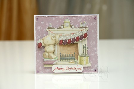 Новорічна листівка Christmas Fireplace (Fizzy Moon Festive Fun – Decoupage)