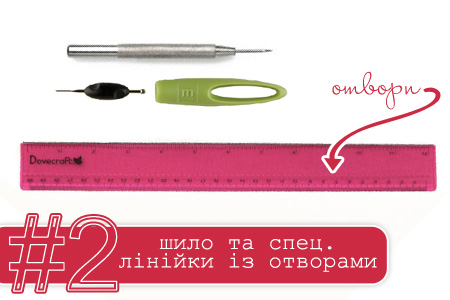 Шов у кардмейкінгу та скрапбукінг без швейної машинки. Огляд інструментів