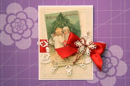 Новорічні листівки із колекції Christmas Village а ножів Spellbinders. Продовження. Серія листівок A Merry Christmas