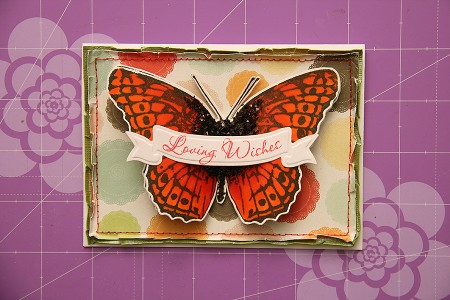 Листівка з метеликом Loving Wishes для Stampendous