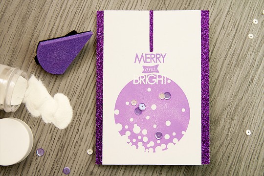 Новорічна листівка Merry & Bright з блискітками для Neat & Tangled