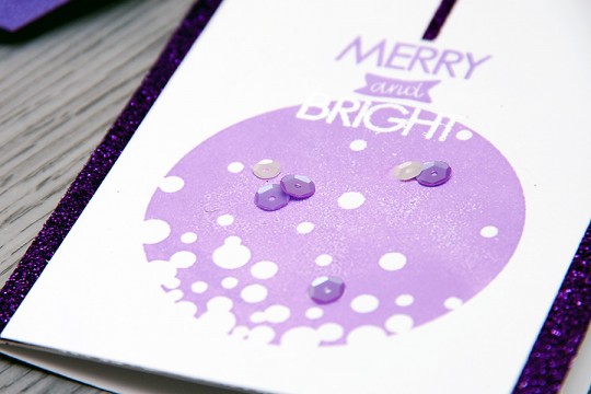Новорічна листівка Merry & Bright з блискітками для Neat & Tangled