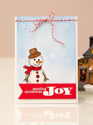 Майстерня різдвяних листівок 2013 | Використання сірого кольору для надання об'єму. Створення візуально об'ємної одношарової листівки