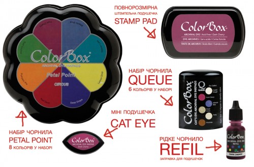 Кольоро-путівник по барвниковому чорнилу Dye Archival ColorBox від ClearSnap