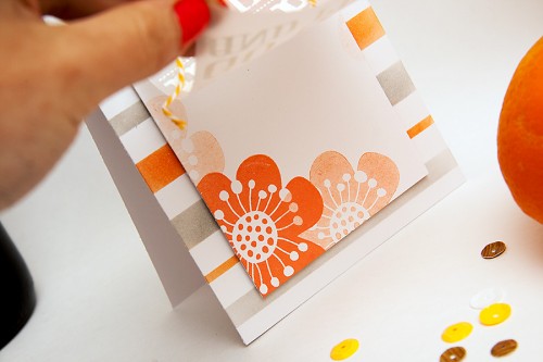 Orange birthday party decor 