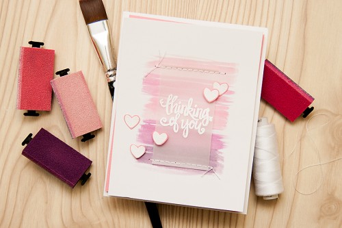 Листівка щомісяця: Рожева листівка Thinking of You із мазками пензлика