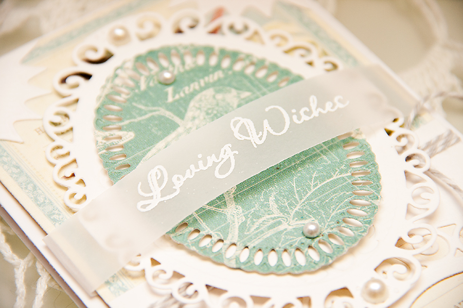 Loving Wishes Card by Yana Smakula using dies from Spellbinders and papers from Graphic 45