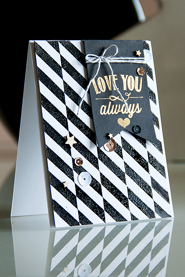 Black and Gold I Love You Always Card