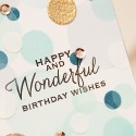 Yana Smakula | A Bokeh background birthday card using stamps from Hero Arts and inks from ClearSnap