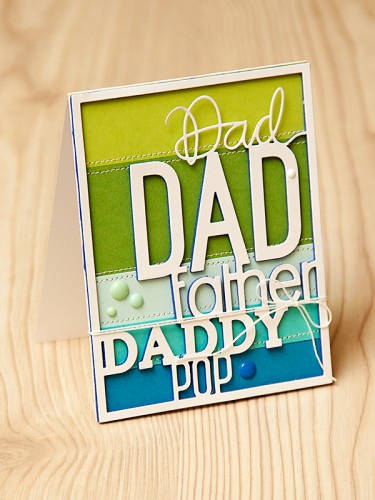 Simple Color Blocked Father's Day Card