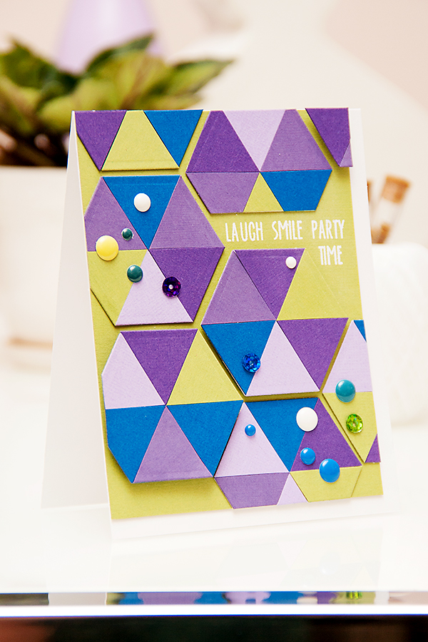 Yana Smakula | Clean & Simple Die Cutting using Hexagon dies from Spellbinders and stamps from Neat & Tangled