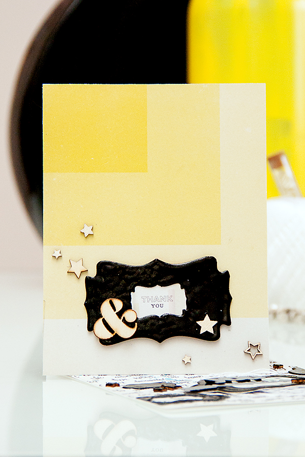 Yana Smakula | Clean & Simple Die Cutting using Petite Labels One dies from Spellbinders to create glossy frames 