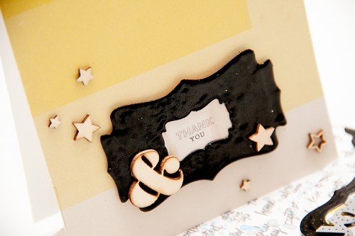 Yana Smakula | Clean & Simple Die Cutting using Petite Labels One dies from Spellbinders to create glossy frames