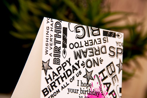 Yana Smakula | Video. Many Birthday Messages Card using Hero Arts stamps and neon inks