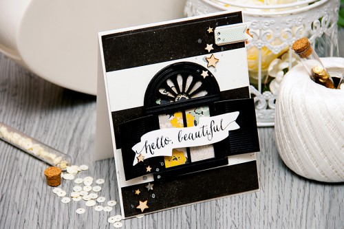 Yana Smakula | Card A Month - Hello Beautiful Using Spellbinders Dies. For more cardmaking ideas and videos, please visit https://www.yanasmakula.com/?lang=en