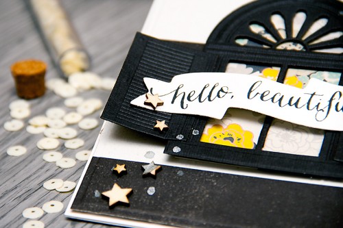 Yana Smakula | Card A Month - Hello Beautiful Using Spellbinders Dies. For more cardmaking ideas and videos, please visit https://www.yanasmakula.com/?lang=en