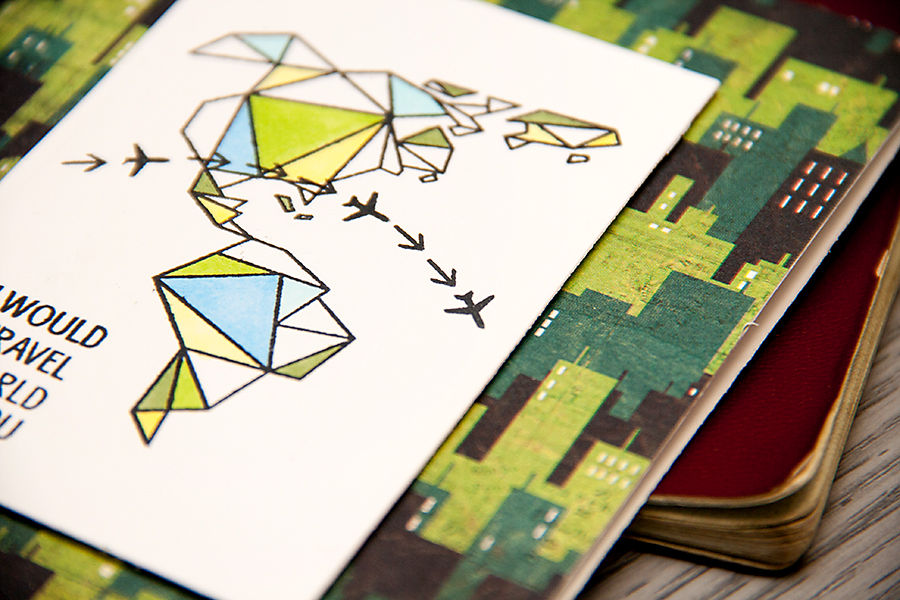 Yana Smakula | Neat & Tangled Origami Map Card. For more cardmaking ideas and video tutorials please visit https://www.yanasmakula.com/?lang=en