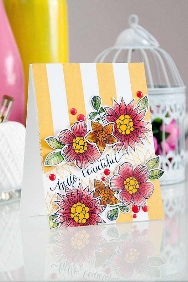 Yana Smakula | Simon Says Stamp Hello Beautiful Floral Card and video. More at https://www.yanasmakula.com/?lang=en