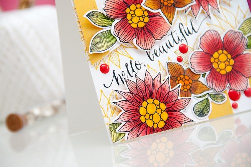 Yana Smakula | Simon Says Stamp Hello Beautiful Floral Card and video. More at https://www.yanasmakula.com/?lang=en