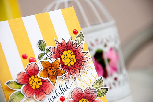 Yana Smakula | Simon Says Stamp Hello Beautiful Floral Card and video. More at http://www.zrobysama.com.ua/?lang=en