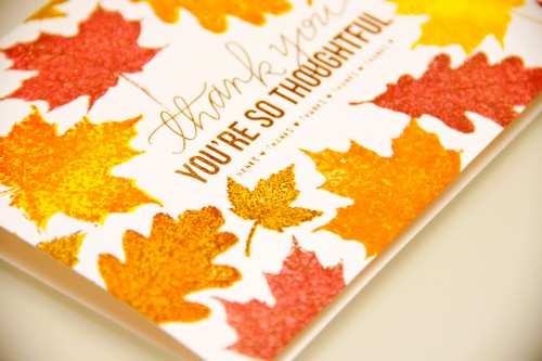 Yana Smakula | Fall Thank You Card with Simon Says Stamp products. For more cardmaking ideas and video tutorials, please visit http://www.zrobysama.com.ua/?lang=en