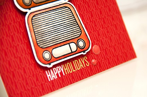 Yana Smakula | Create a Smile - Perfect Tune - Happy Holidays Card. #cardmaking #stamping #copiccoloring