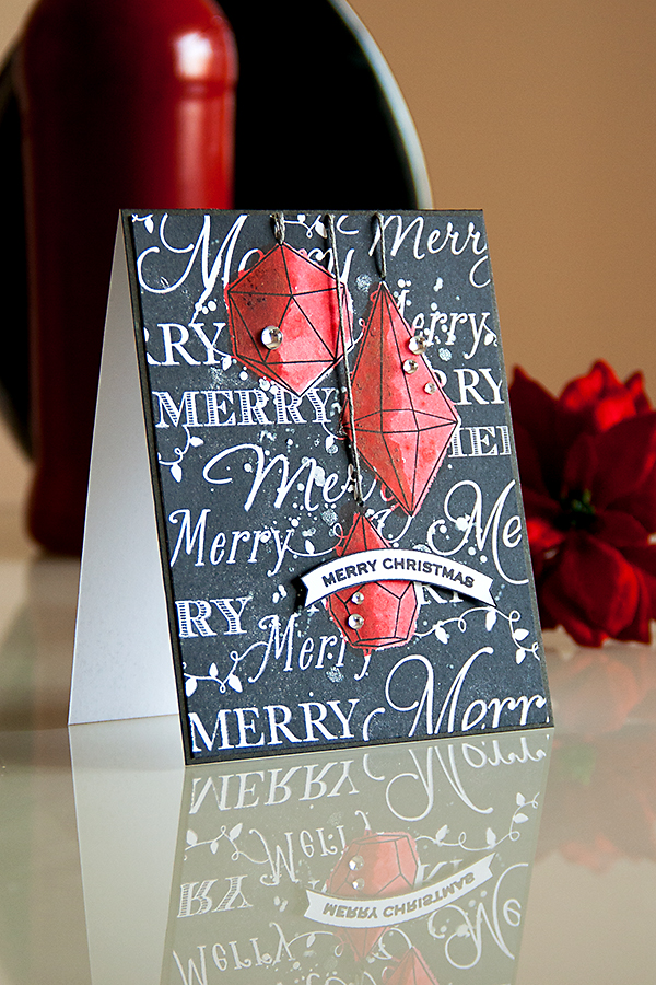 Yana Smakula | Hero Arts Merry Christmas Black & Red Card. For more cardmaking ideas please visit https://www.yanasmakula.com/?lang=en