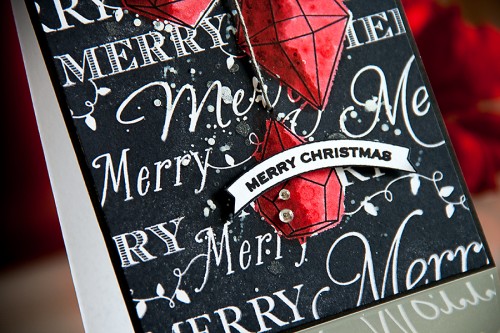 Yana Smakula | Hero Arts Merry Christmas Black & Red Card. For more cardmaking ideas please visit https://www.yanasmakula.com/?lang=en