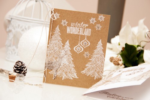 Yana Smakula | Hero Arts 2014 - Front and Back stamped holiday cards. For more cardmaking ideas and videos please visit https://www.yanasmakula.com/?lang=en