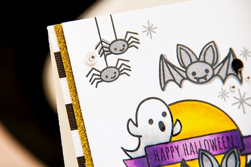 Yana Smakula | Neat & Tangled Happy Halloween Card Creepy Cute. For more cardmaking ideas and videos, please visit http://www.zrobysama.com.ua/?lang=en