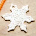 Yana Smakula | Embossed Clay Holiday Ornaments using Spellbinders embossing folder and polymer clay #diy #ornaments #embossing #clay