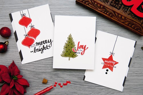 Yana Smakula | Altenew: Last Minute Stamped Holiday Card ideas #holiday #stamping #cardmaking #altenew