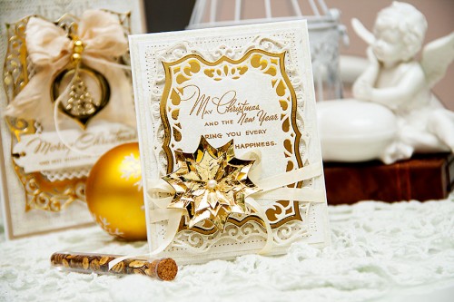 Yana Smakula | Holiday Cards with Spellbinders dies and First Edition papers. For a photo tutorial please visit http://www.zrobysama.com.ua/?lang=en #cardmaking #diecutting #papercrafting #spellbinders