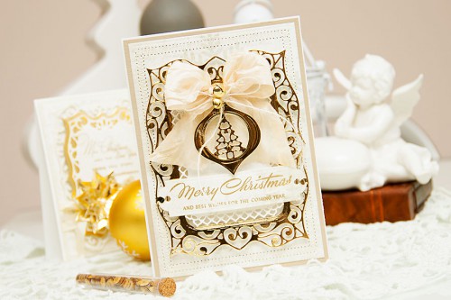 Yana Smakula | Holiday Cards with Spellbinders dies and First Edition papers. For a photo tutorial please visit http://www.zrobysama.com.ua/?lang=en #cardmaking #diecutting #papercrafting #spellbinders