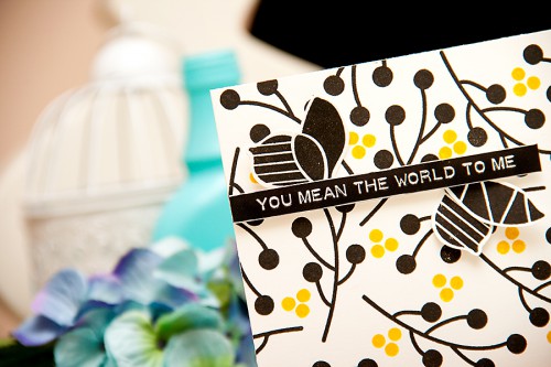 Yana Smakula | The Alley Way Stamps You Mean The world To Me stamped one layer card #stamping